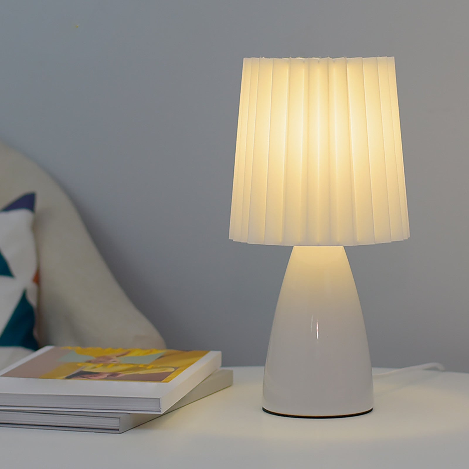 Pleated Fabric Shade Lamp