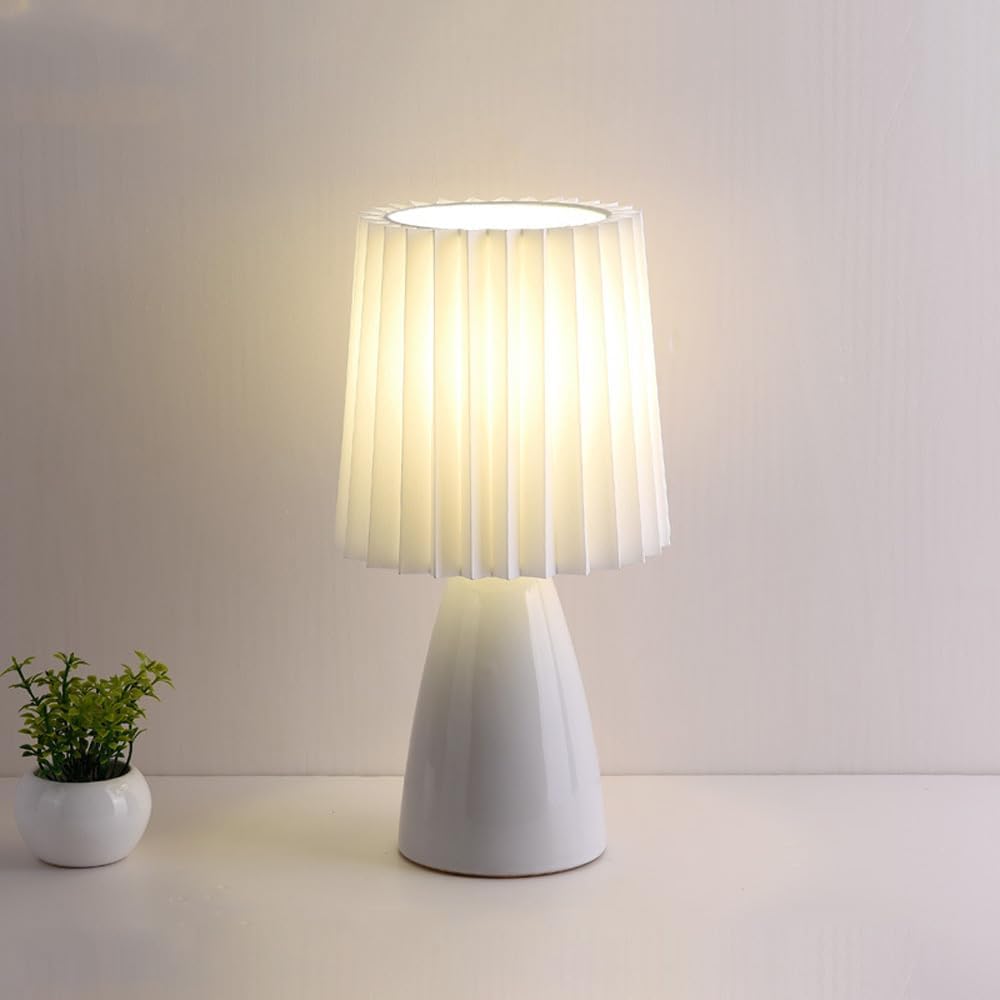 Pleated Fabric Shade Lamp