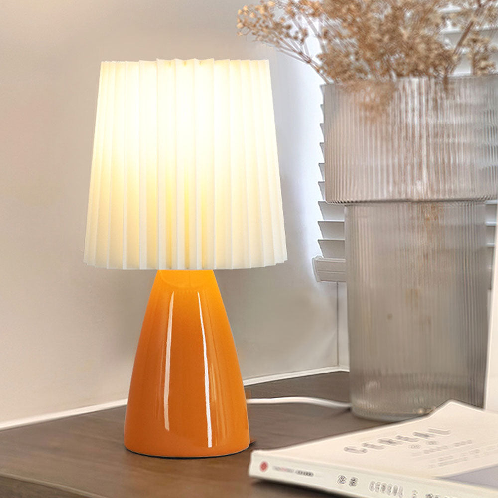 Pleated Fabric Shade Lamp