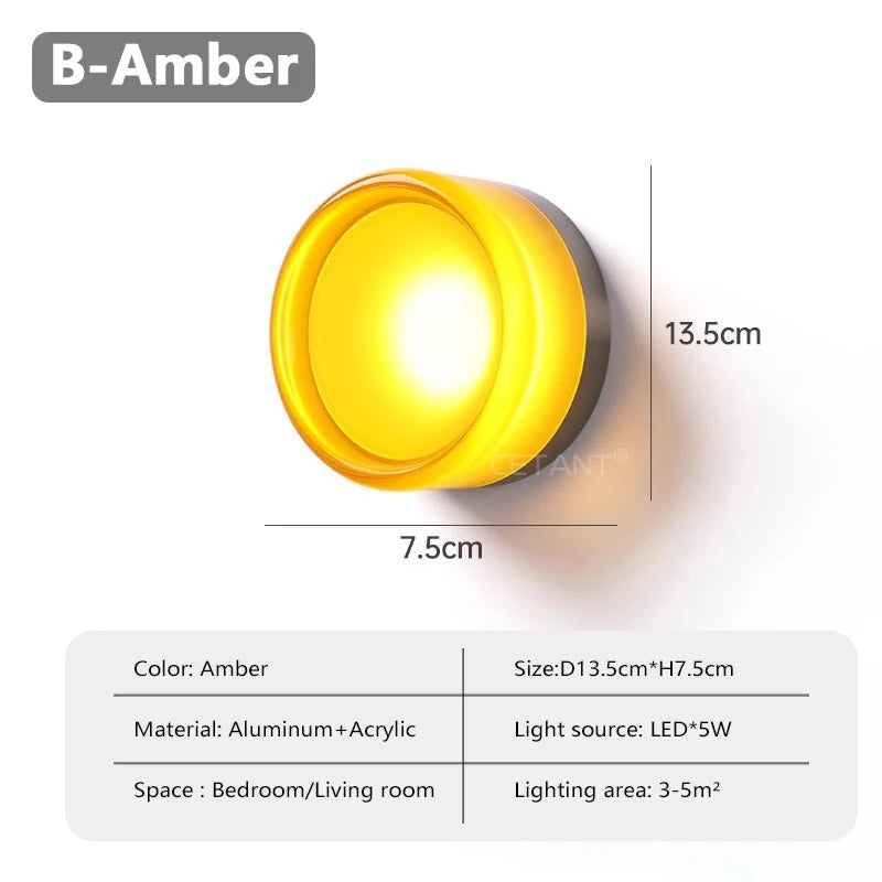 Plexiglass Wall Light with Fluted Design – Modern LED Wall Lamp for Contemporary Interiors, Easy Mount Sconce