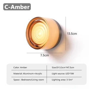 Plexiglass Wall Light with Fluted Design – Modern LED Wall Lamp for Contemporary Interiors, Easy Mount Sconce