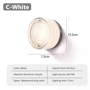 Plexiglass Wall Light with Fluted Design – Modern LED Wall Lamp for Contemporary Interiors, Easy Mount Sconce
