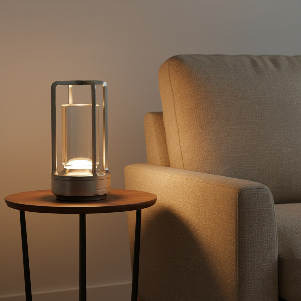Rechargeable LED Lantern with Flicker Effect and 3-Stage Dimming