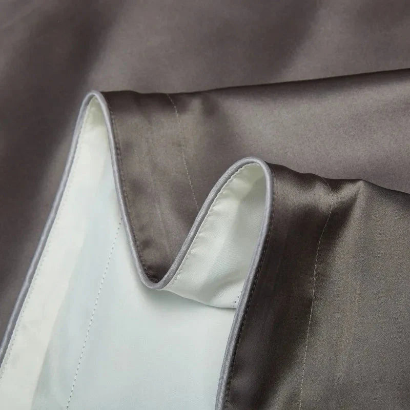 Pure Silk Pillowcase Set, Standard Pillow Size 48x74 cm, Breathable Tencel Underside for Hair and Skin Care
