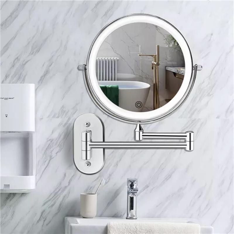 Rechargeable LED Magnifying Makeup Mirror with Touch Lighting