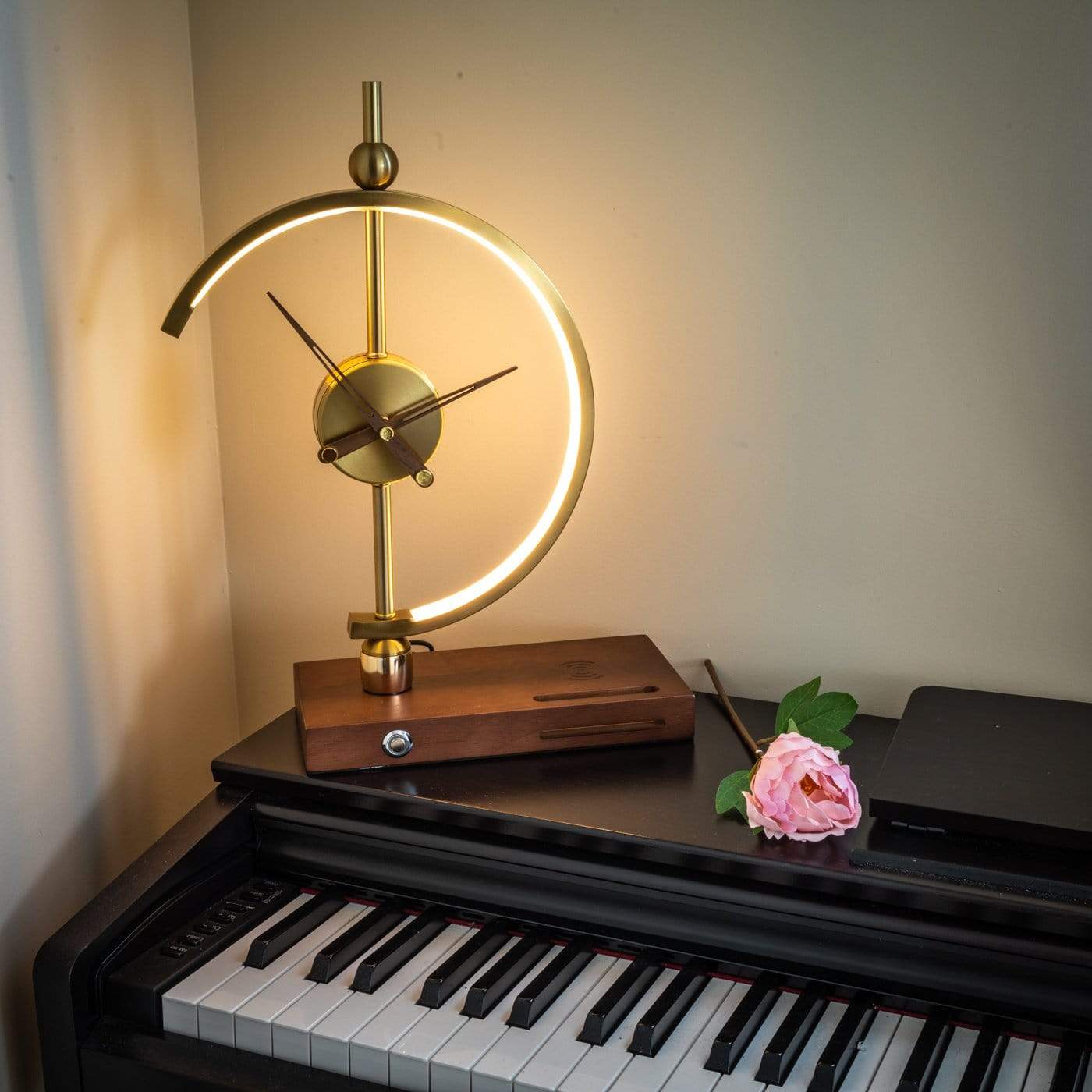 Rechargeable Lamp Clock for Modern Home Decor