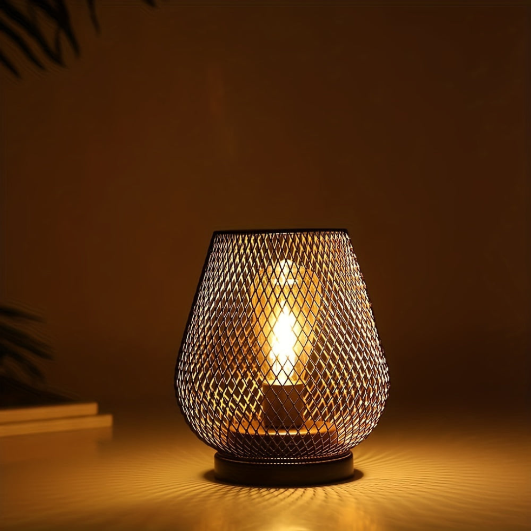 Rechargeable Cordless Metal Mesh Table Lamp