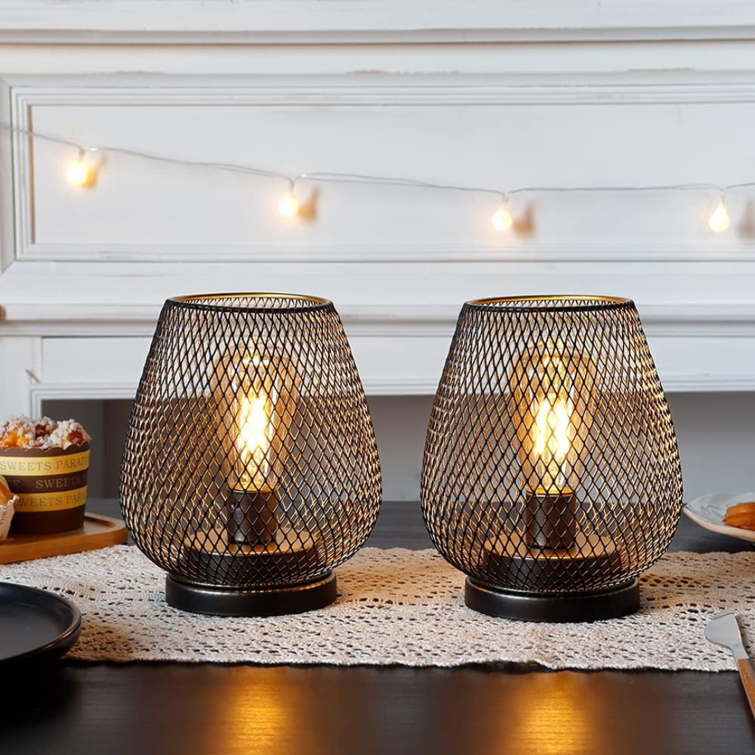 Rechargeable Cordless Metal Mesh Table Lamp