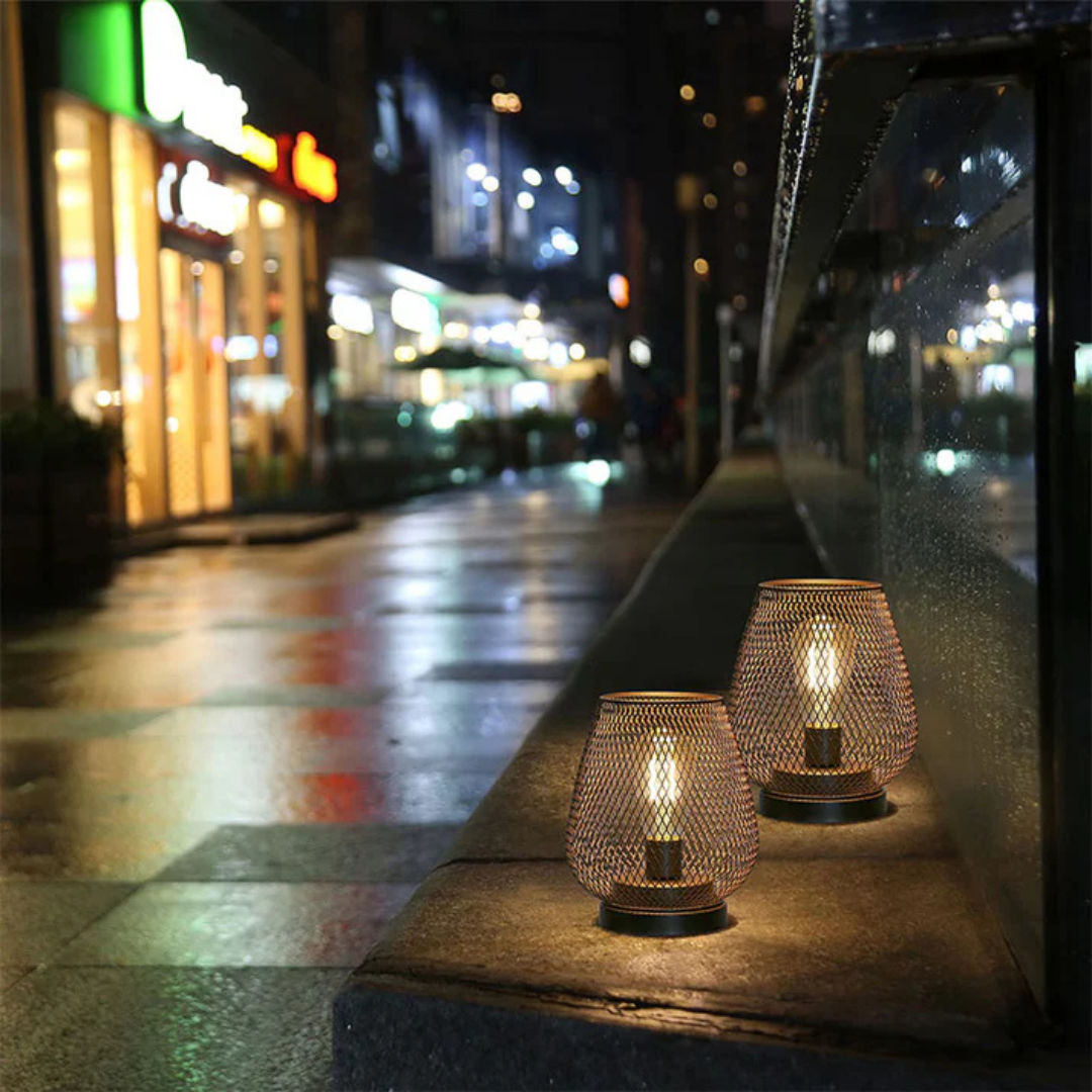 Rechargeable Cordless Metal Mesh Table Lamp