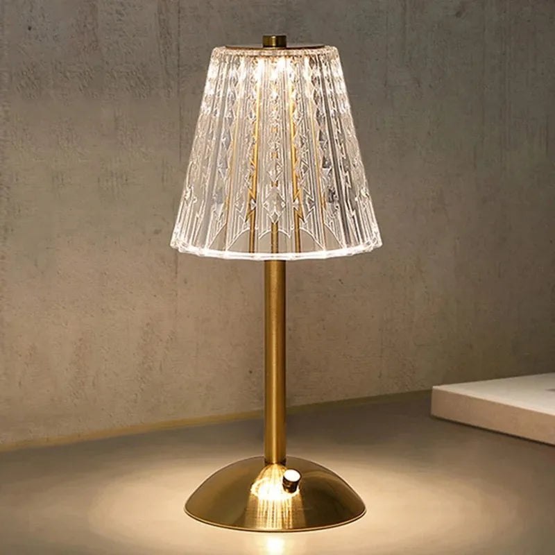 Rechargeable Crystal LED Table Lamp