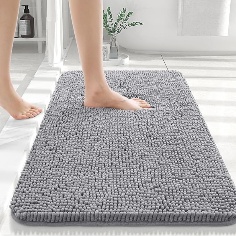 Rectangular Non-Slip Plush Bath Mat