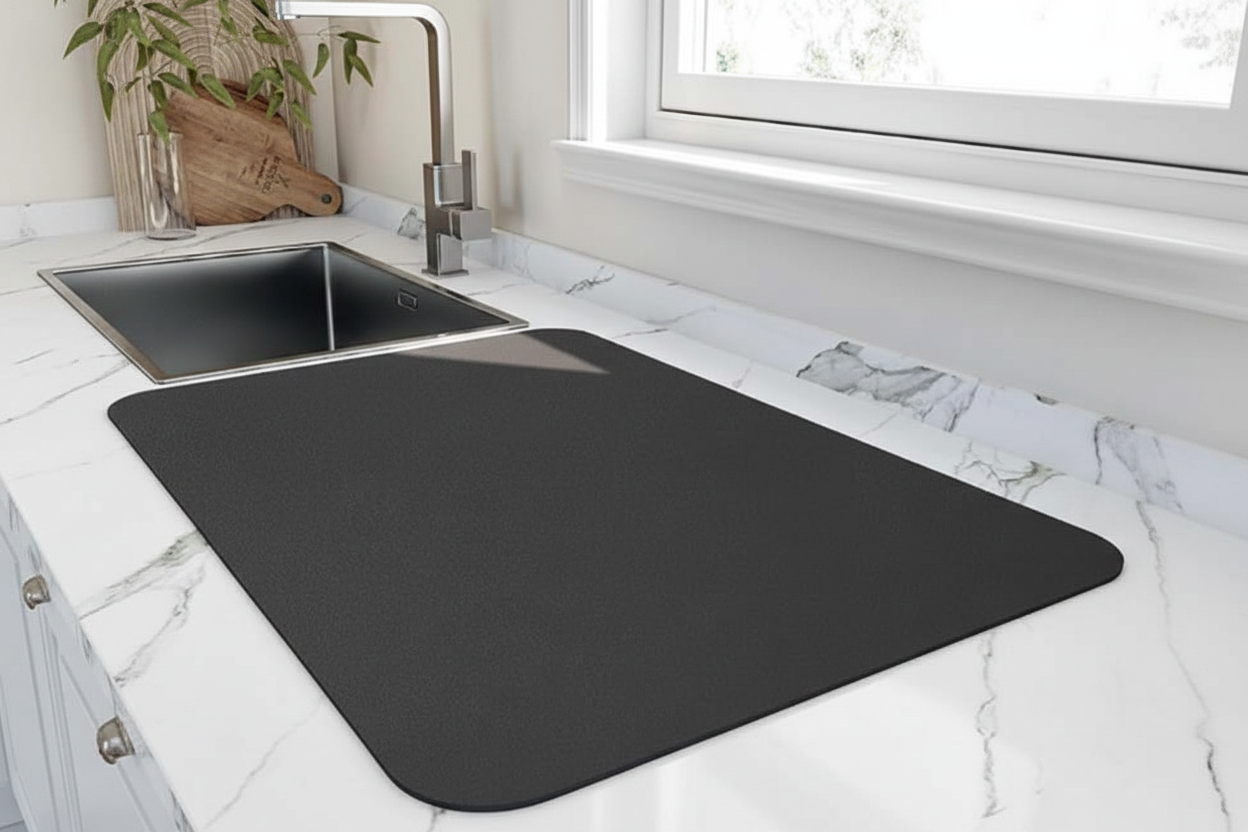 Rectangular Diatomite Dish Drying Mat