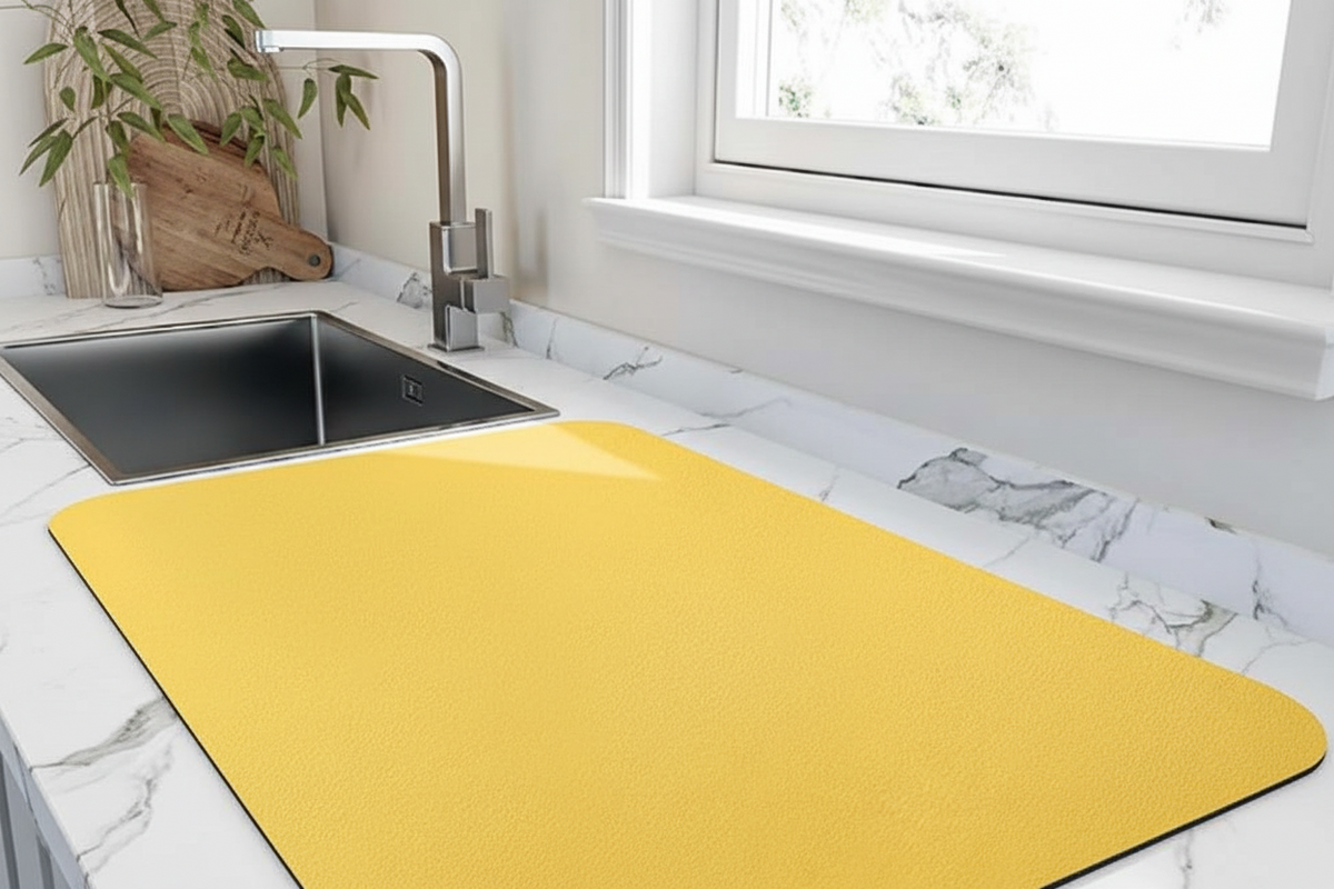 Rectangular Diatomite Dish Drying Mat