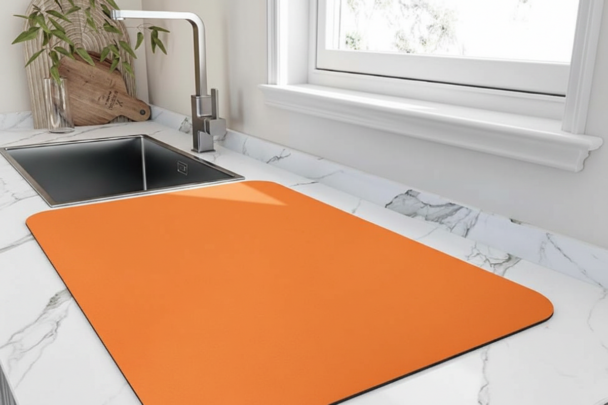 Rectangular Diatomite Dish Drying Mat