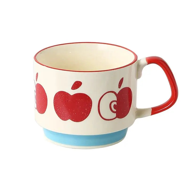 Retro Ceramic Coffee Mug Set – 300ml Capacity with Unique 1950s Patterns – Dishwasher and Microwave Safe