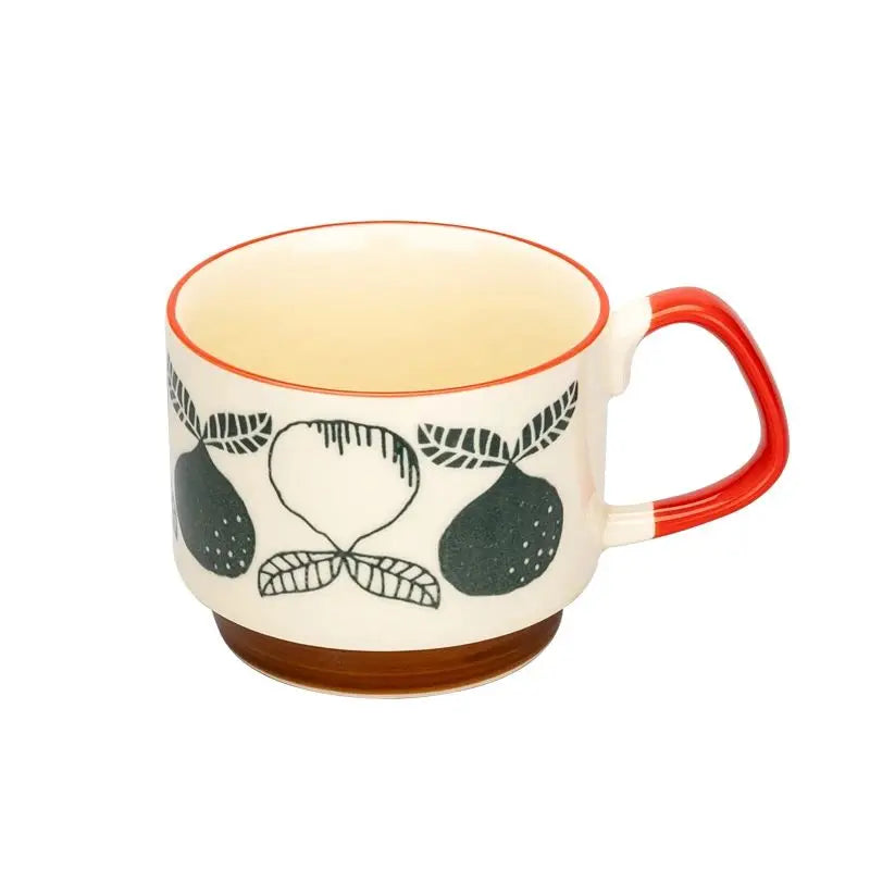 Retro Ceramic Coffee Mug Set – 300ml Capacity with Unique 1950s Patterns – Dishwasher and Microwave Safe