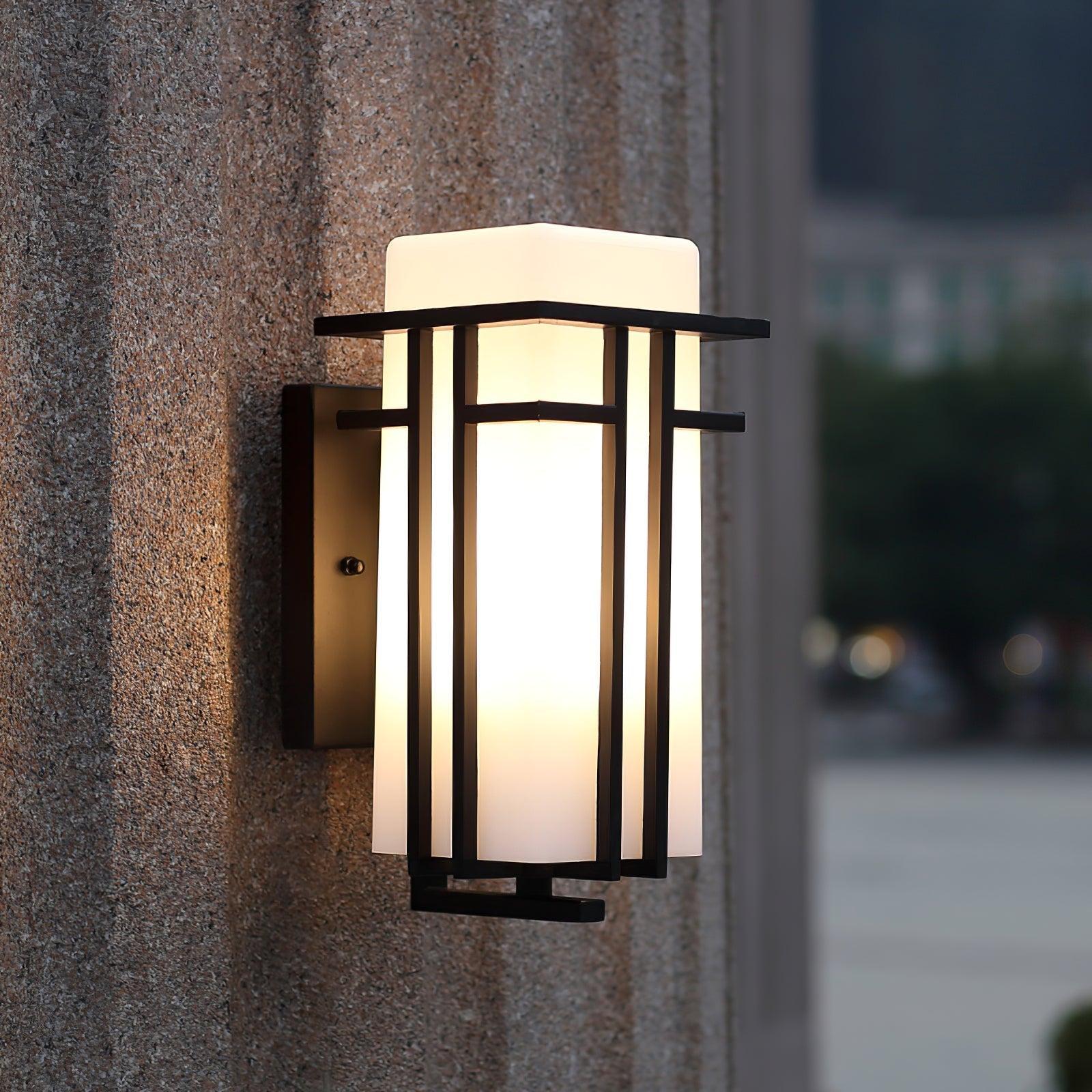Glass Shade Retro Industrial IP65 Outdoor Wall Light
