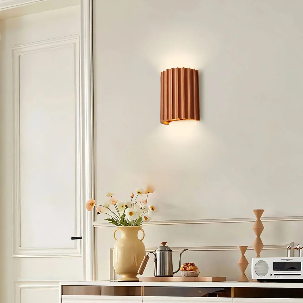 Ribbed Resin Wall Sconce with G9 Light Source
