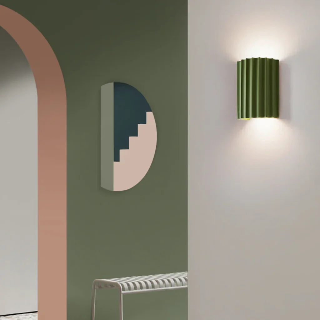 Ribbed Resin Wall Sconce with G9 Light Source