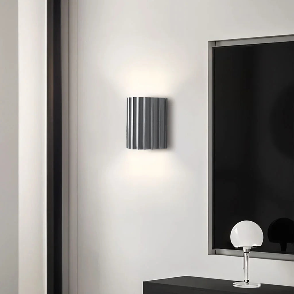 Ribbed Resin Wall Sconce with G9 Light Source