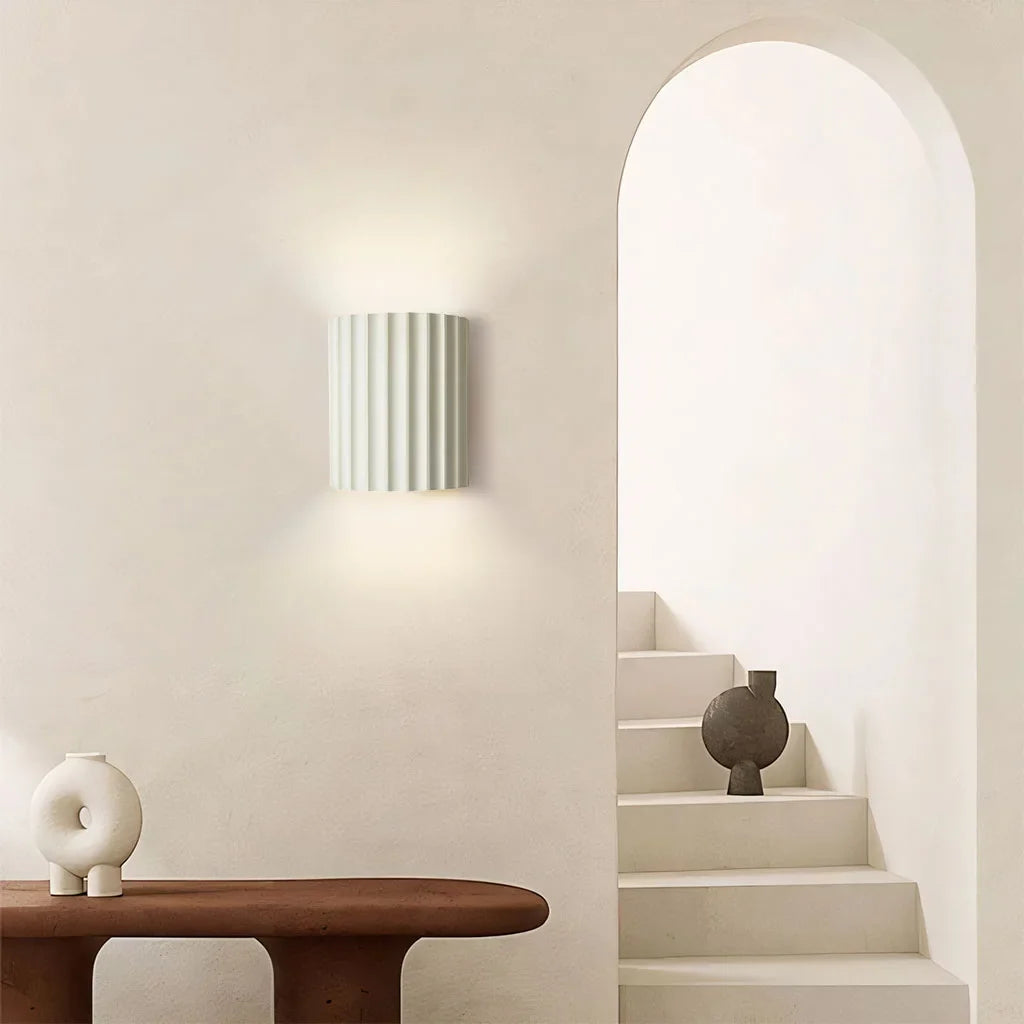 Ribbed Resin Wall Sconce with G9 Light Source