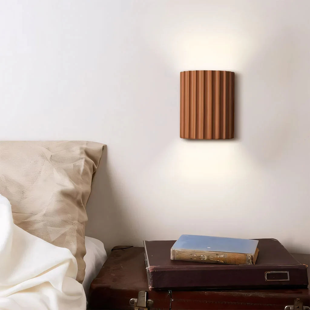 Ribbed Resin Wall Sconce with G9 Light Source
