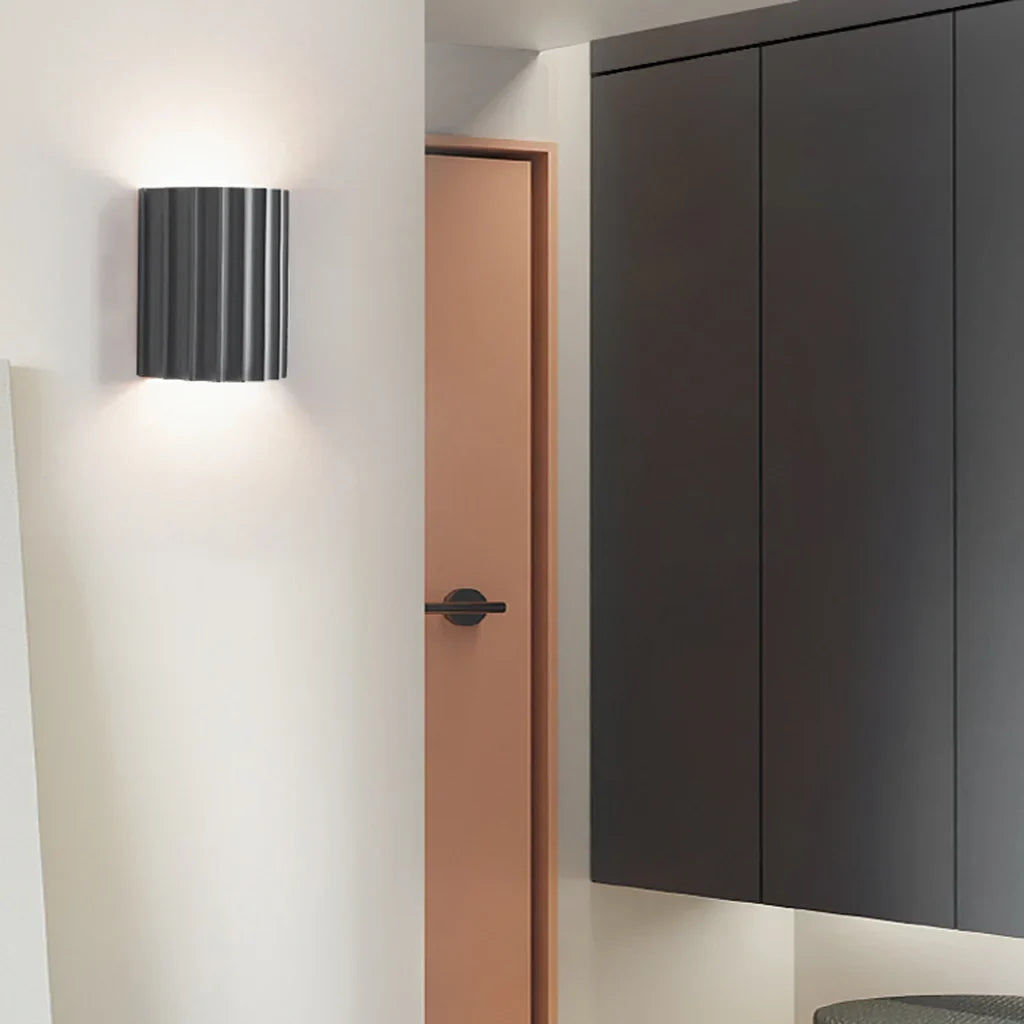 Ribbed Resin Wall Sconce with G9 Light Source