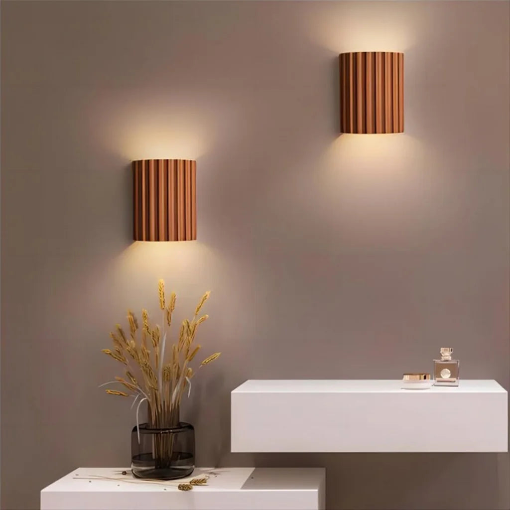 Ribbed Resin Wall Sconce with G9 Light Source