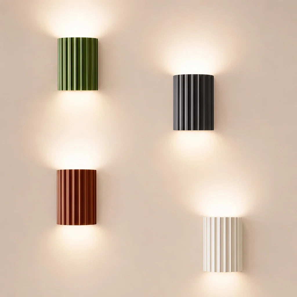 Ribbed Resin Wall Sconce with G9 Light Source