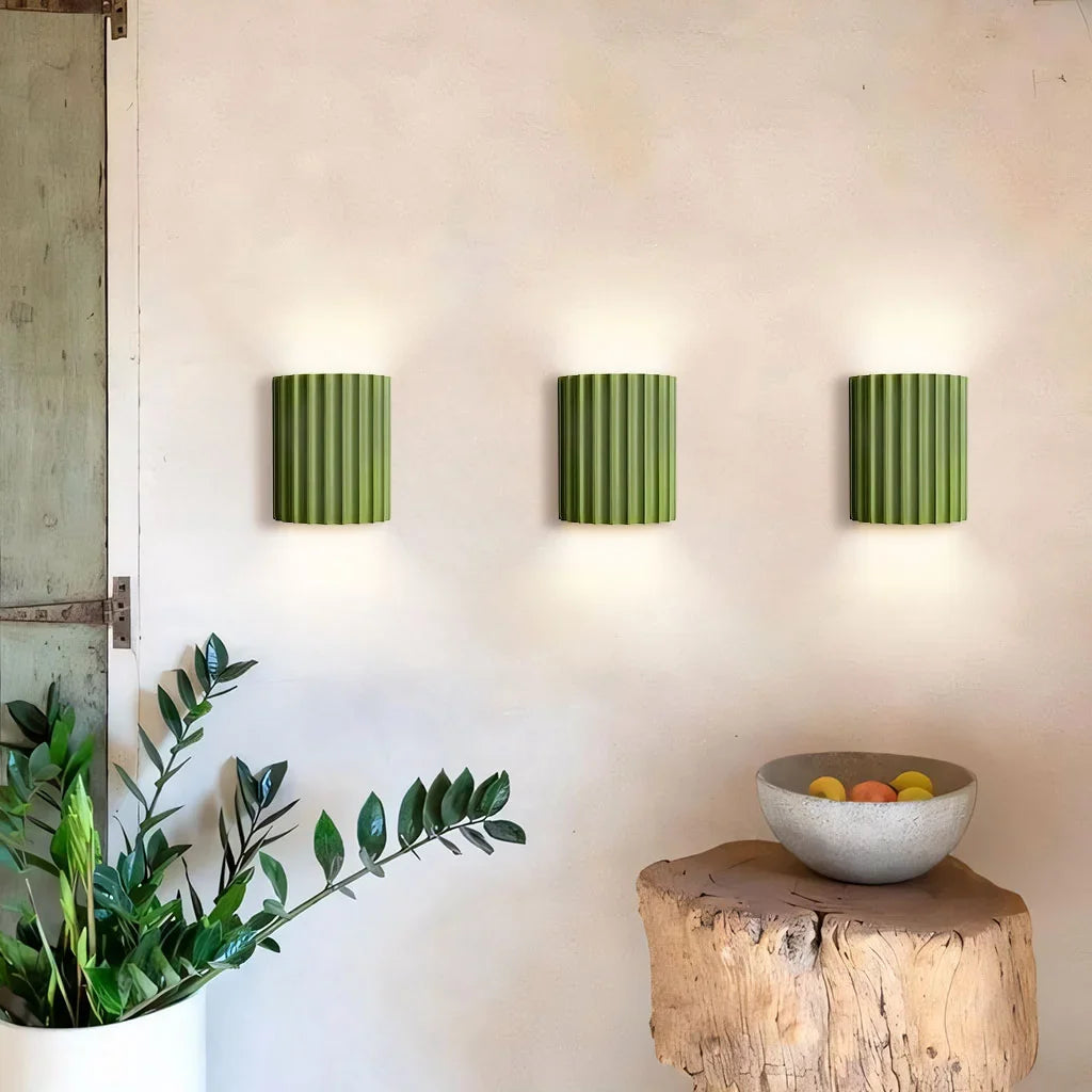 Ribbed Resin Wall Sconce with G9 Light Source
