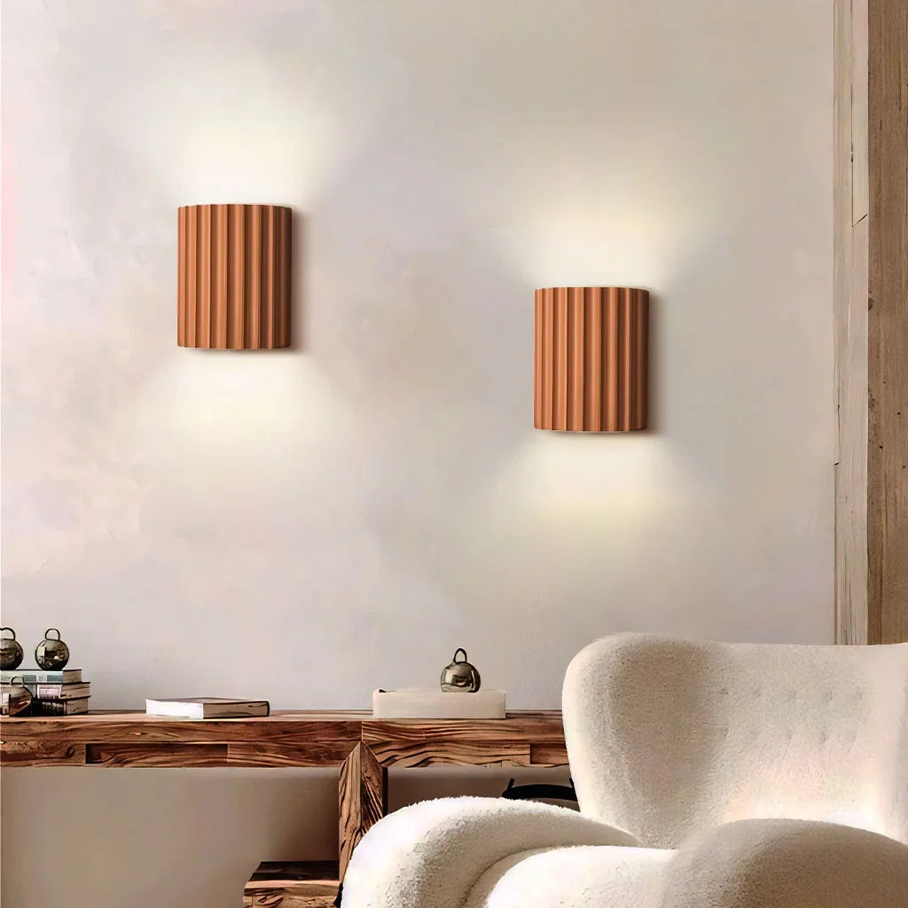 Ribbed Resin Wall Sconce with G9 Light Source