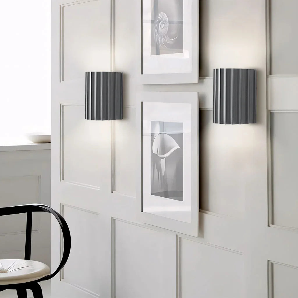 Ribbed Resin Wall Sconce with G9 Light Source