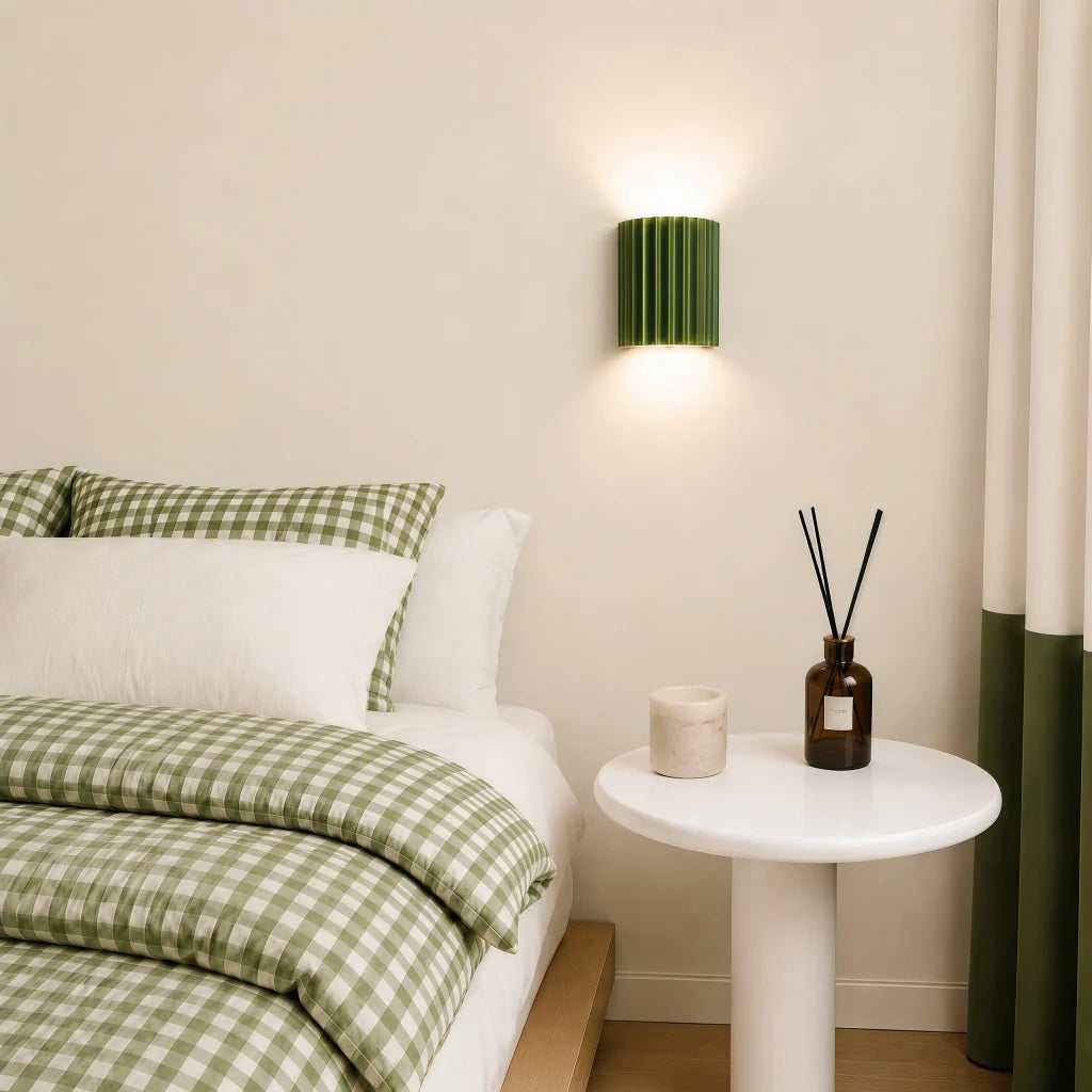 Ribbed Resin Wall Sconce with G9 Light Source
