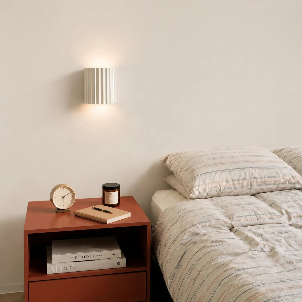 Ribbed Resin Wall Sconce with G9 Light Source