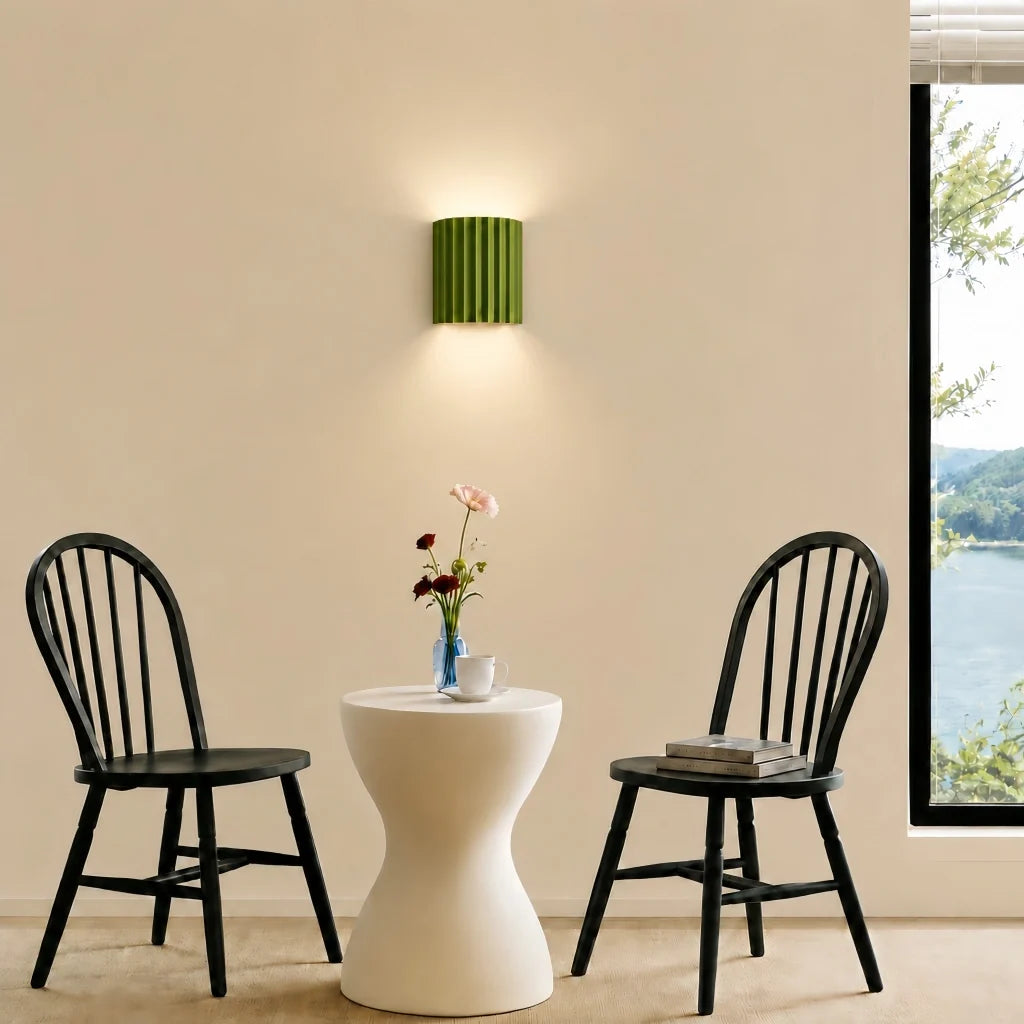 Ribbed Resin Wall Sconce with G9 Light Source