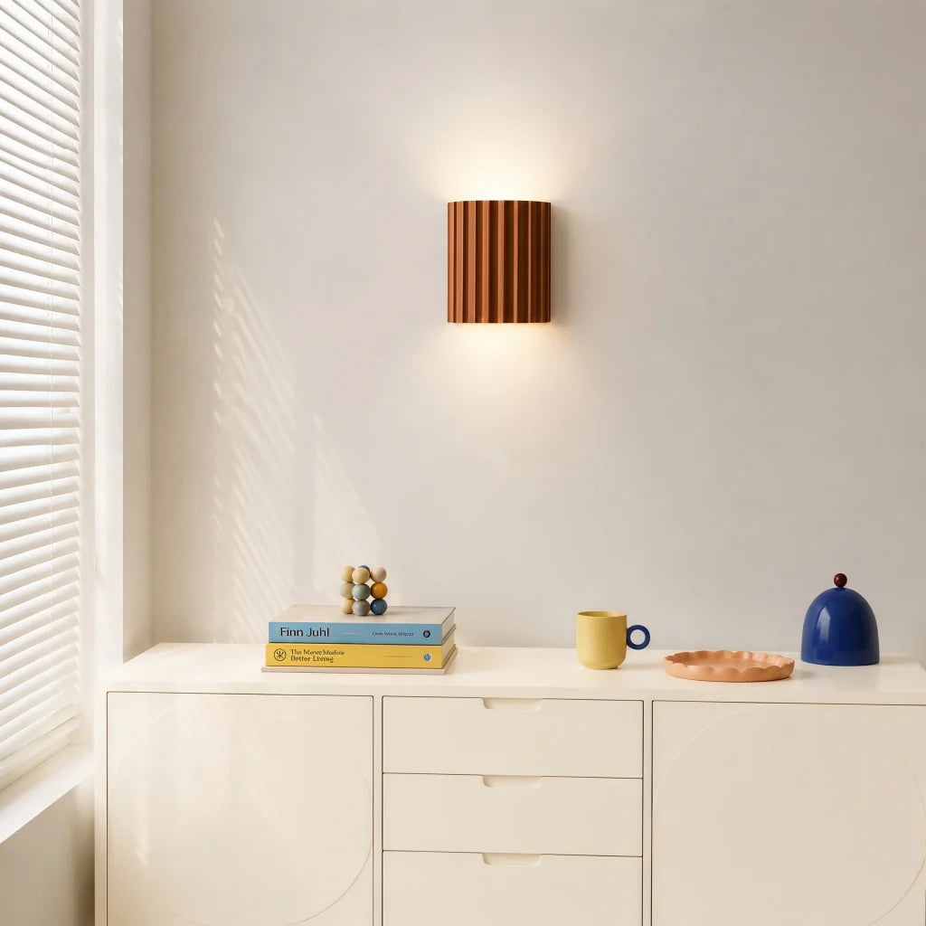 Ribbed Resin Wall Sconce with G9 Light Source