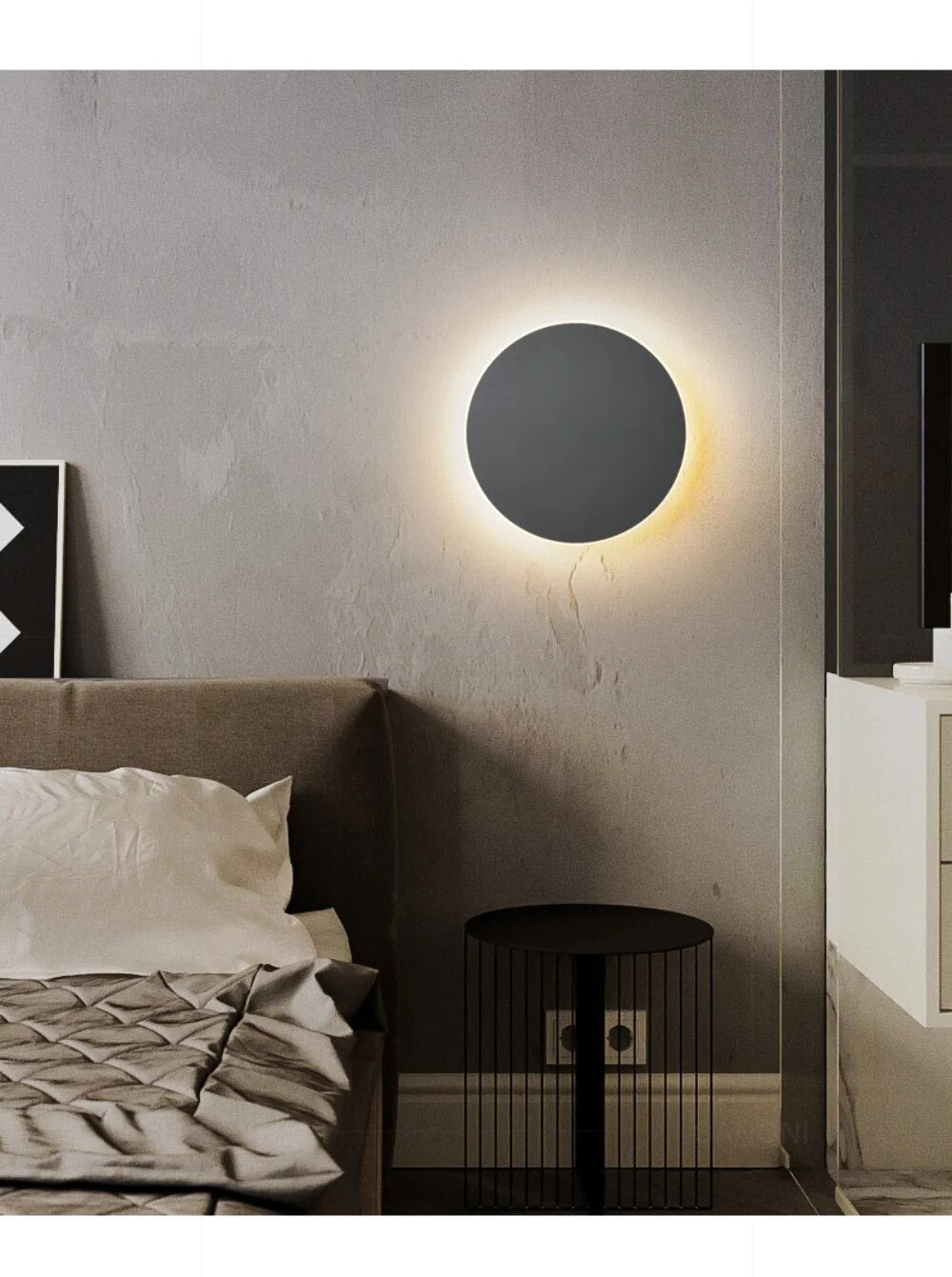 Round Touch Control Wall Lamp