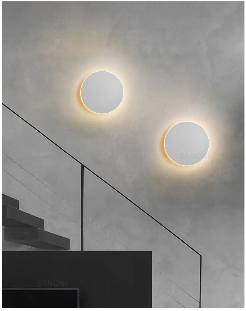 Round Touch Control Wall Lamp