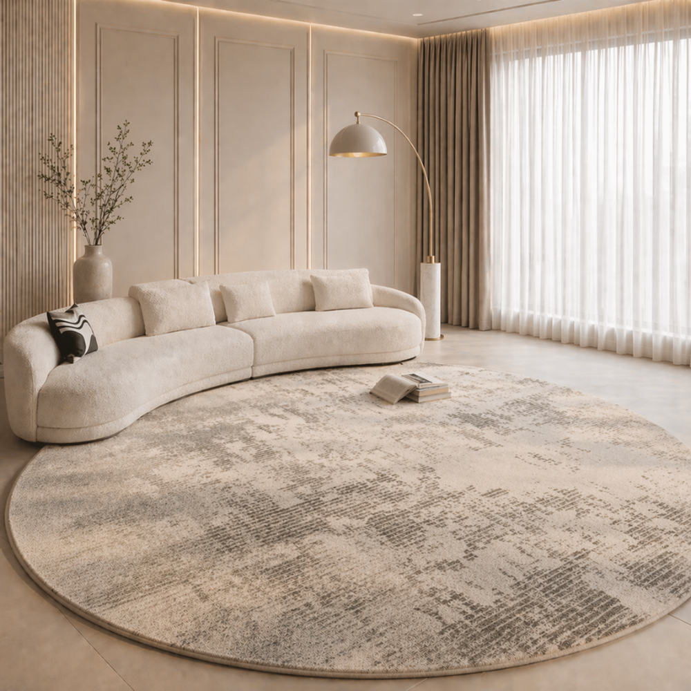 Round Plush Area Rug