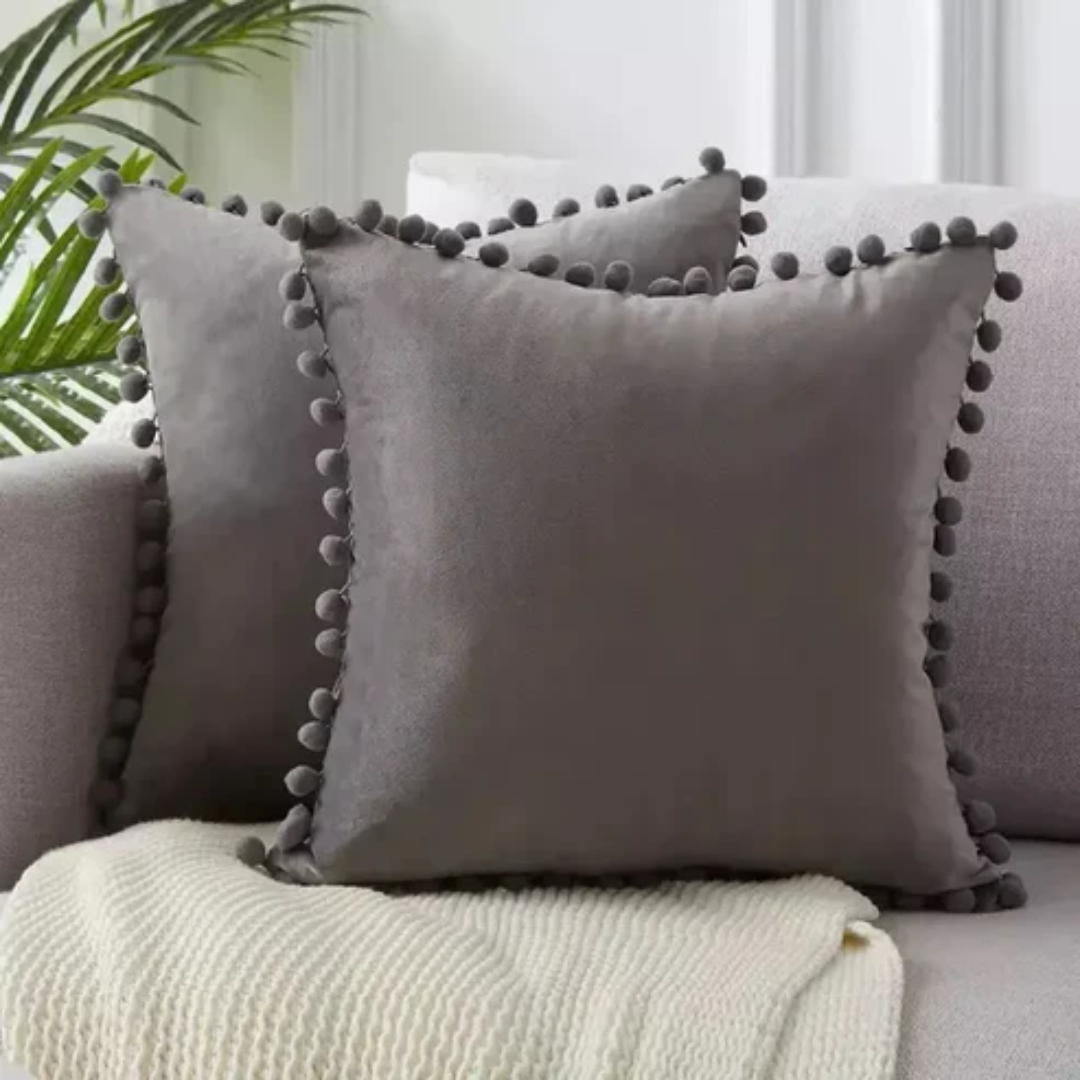 Scandinavian Decorative Cushion Cover – 45 x 45 cm Soft Polyester and Cotton Pillow