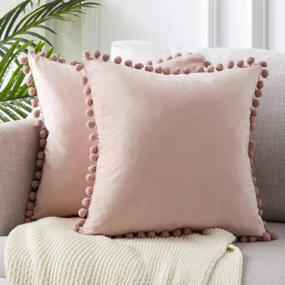 Scandinavian Decorative Cushion Cover – 45 x 45 cm Soft Polyester and Cotton Pillow