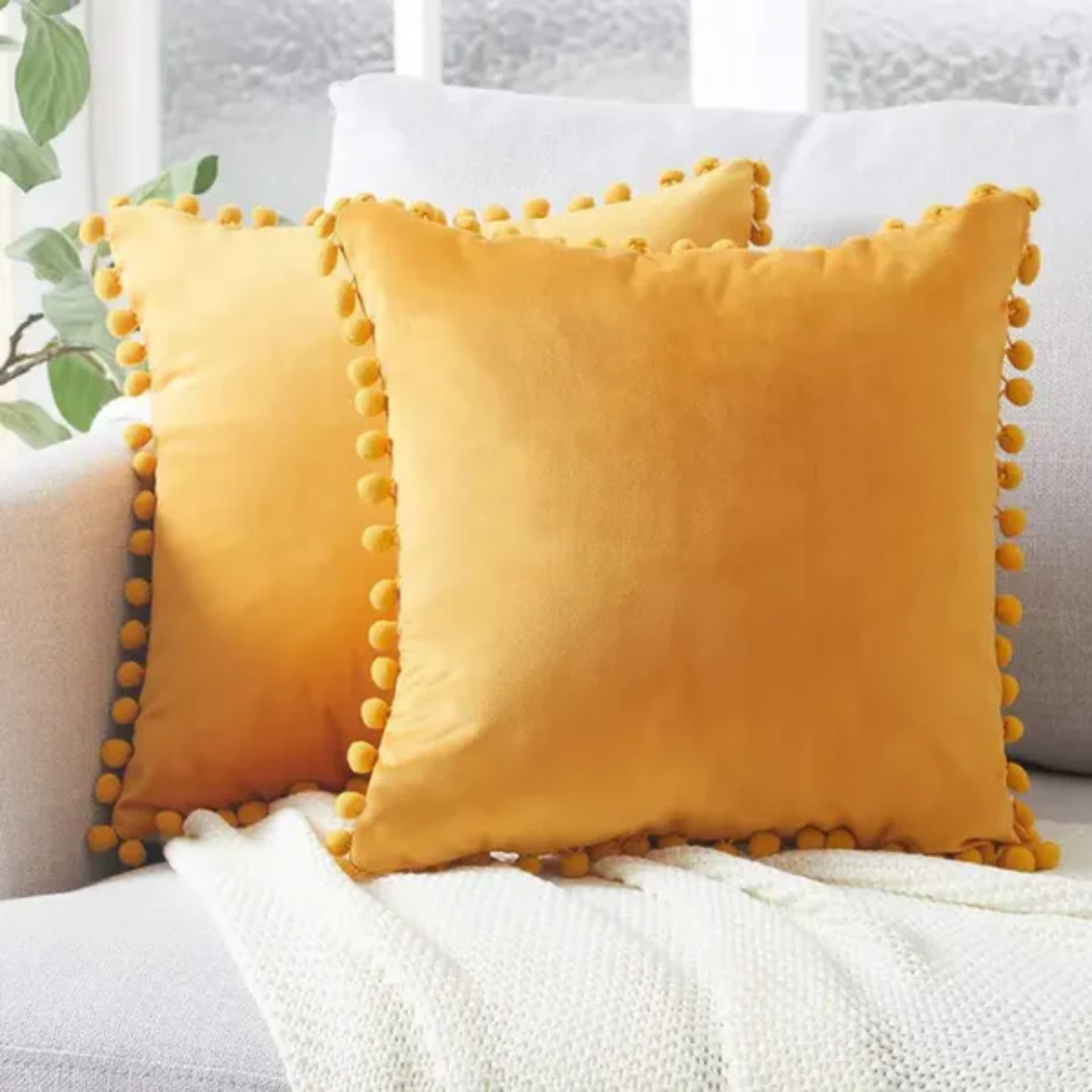 Scandinavian Decorative Cushion Cover – 45 x 45 cm Soft Polyester and Cotton Pillow