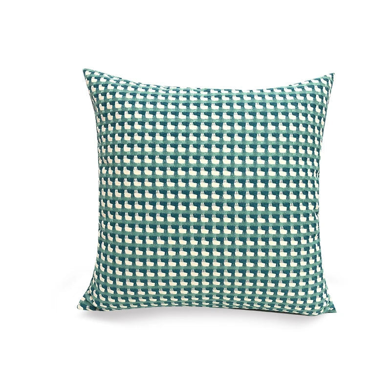 Scandinavian Decorative Cushion Cover in Contrasting Colors – 45cm x 45cm Polyester Accent for Sofa and Living Room