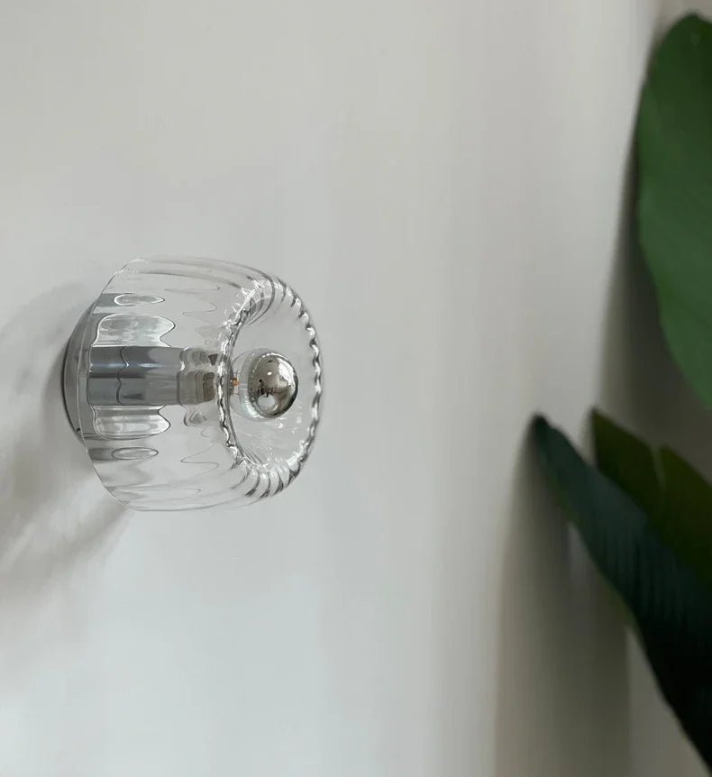 Scandinavian Wall Lamp – Modern Glass Sconce for Stylish Indoor Lighting, Metal and Glass Fixture, E14 LED Compatible