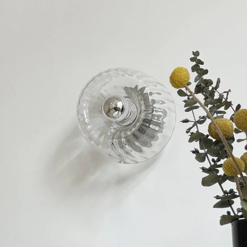 Scandinavian Wall Lamp – Modern Glass Sconce for Stylish Indoor Lighting, Metal and Glass Fixture, E14 LED Compatible