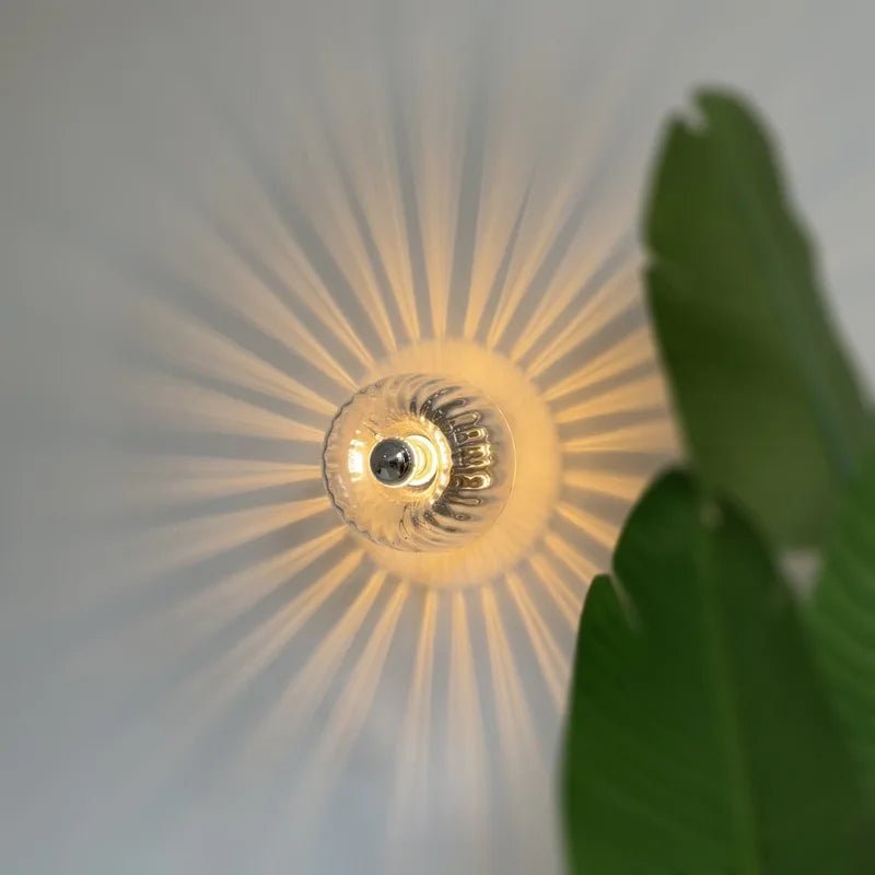 Scandinavian Wall Lamp – Modern Glass Sconce for Stylish Indoor Lighting, Metal and Glass Fixture, E14 LED Compatible