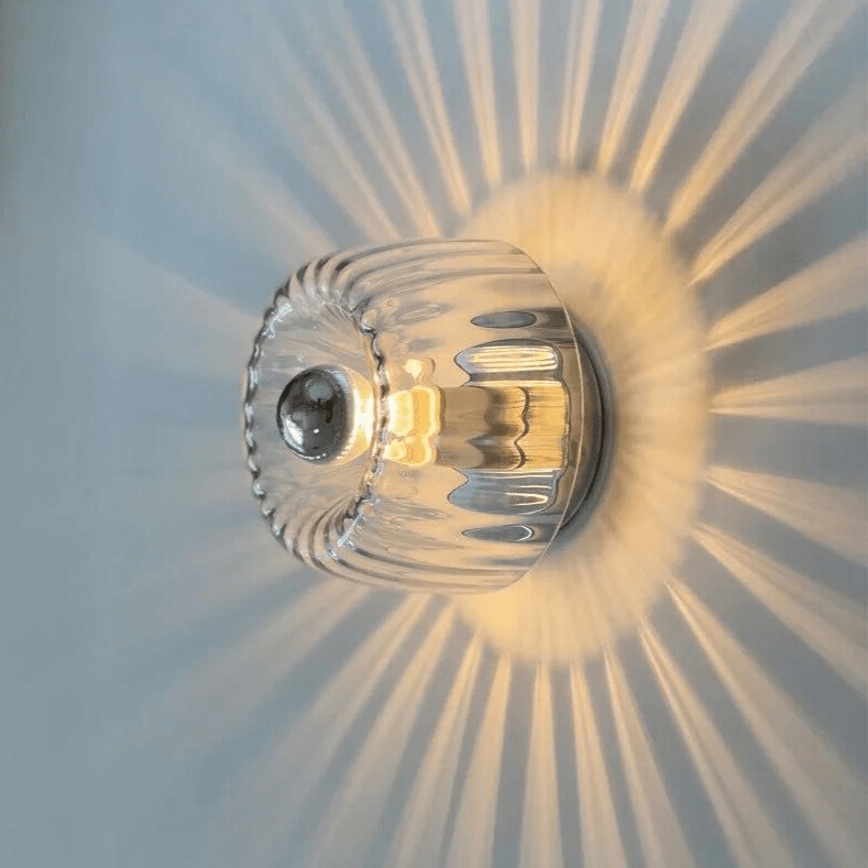Scandinavian Wall Lamp – Modern Glass Sconce for Stylish Indoor Lighting, Metal and Glass Fixture, E14 LED Compatible