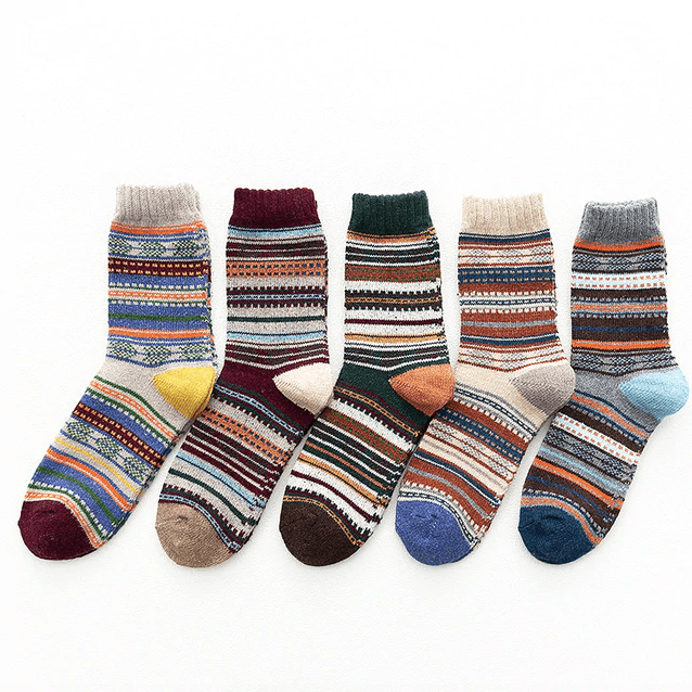 Scandinavian Wool-Blend Winter Socks