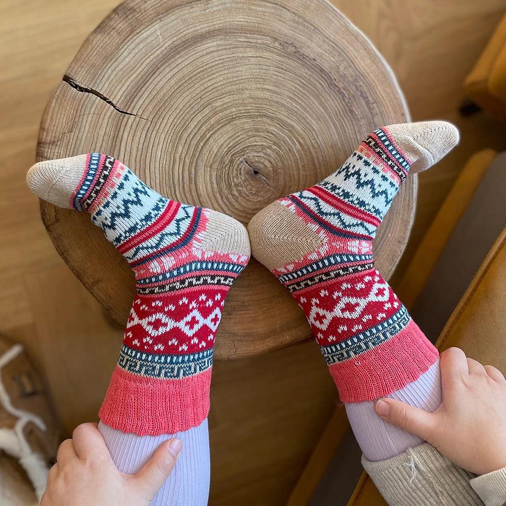 Scandinavian Wool-Blend Winter Socks