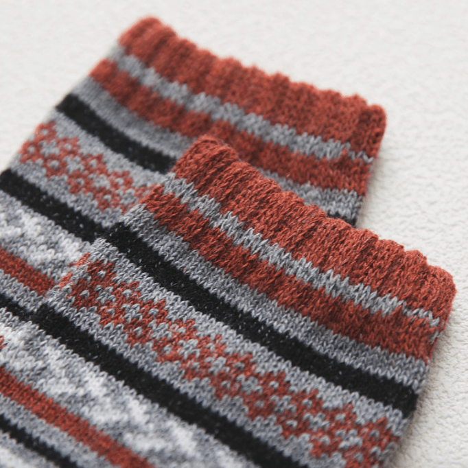 Scandinavian Wool-Blend Winter Socks